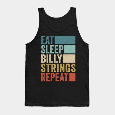 Funny Eat Sleep Billy Strings Repeat Retro Vintage Tank Top Official Post Malone Merch