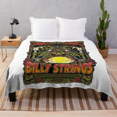 Billy Strings Art Guitarist And Bluegrass Musician Throw Blanket Official Post Malone Merch